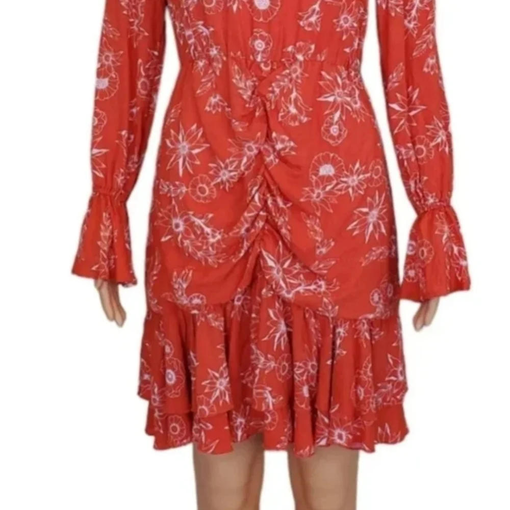 Lost In Lunar long sleeve floral print dress